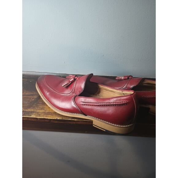 Stacy Adams Red Leather Donovan Mac Toe Slip On Loafer 10M main image 7